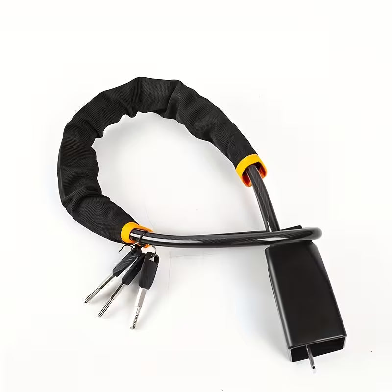 BLOQUEO DE VOLANTE SINODIVING – ANTIRROBO UNIVERSAL CON CABLE DE ACERO GRUESO Y HEBILLA DE SEGURIDAD