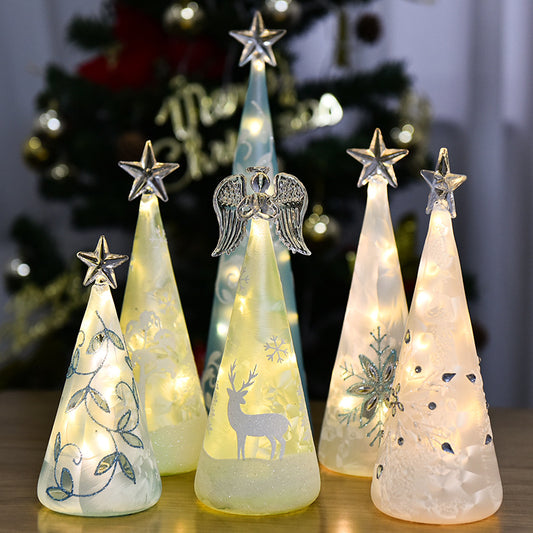 Árbol de Navidad de Cristal con Luz LED