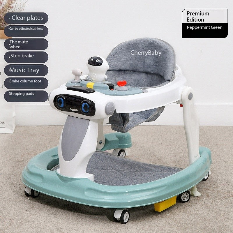 👶🎶✨ Andador de Actividades Musicales Todo en Uno | Base de Balancín | Asiento Ajustable | Bandeja de Juego Desmontable