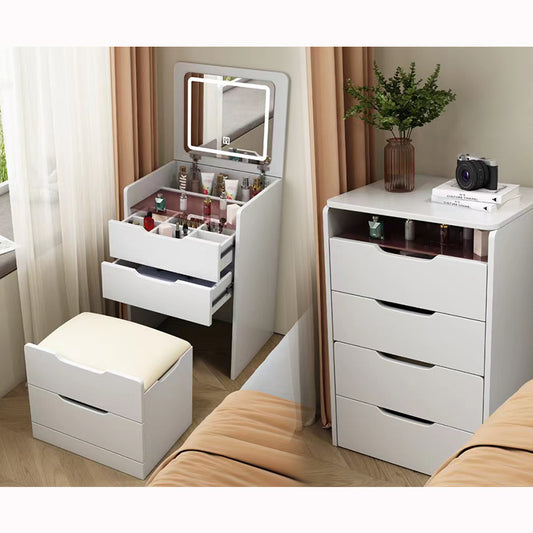 Tocador Moderno con Espejo LED y Cajonera Multifuncional