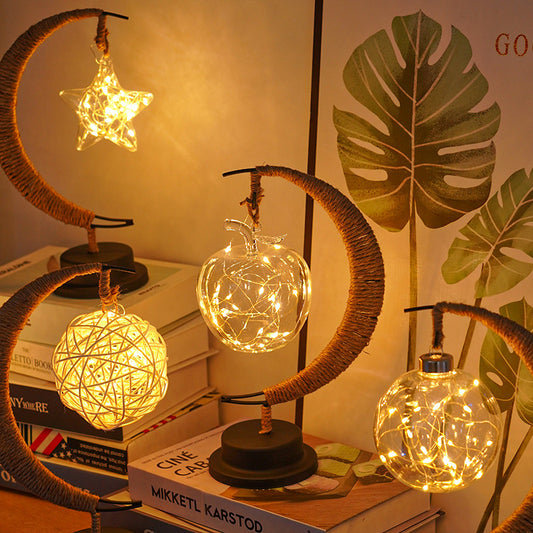 Luz Decorativa LED “Eid Mubarak” en Forma de Luna y Estrella