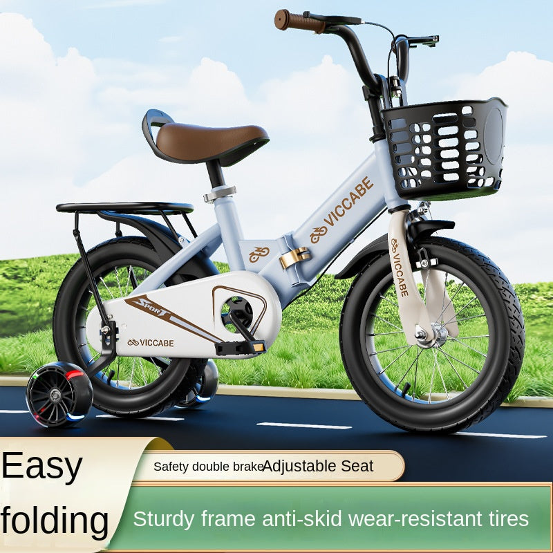 Bicicleta Infantil Plegable – Ideal para Niños y Niñas de 2 a 9 Años | Tamaño Mediano y Grande