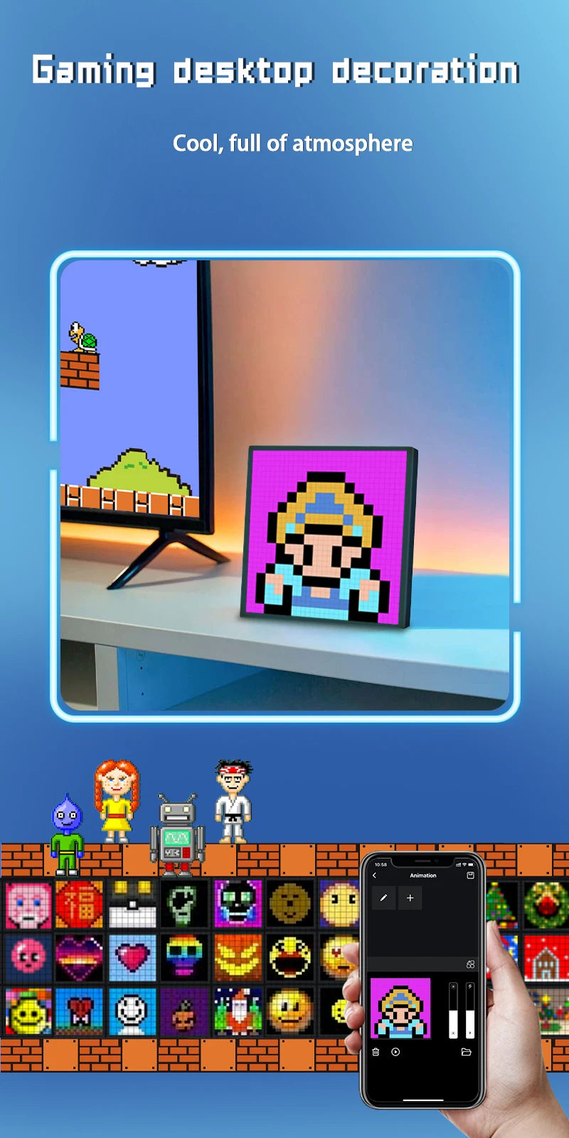 PANEL DE PANTALLA INTELIGENTE DE PIXELES