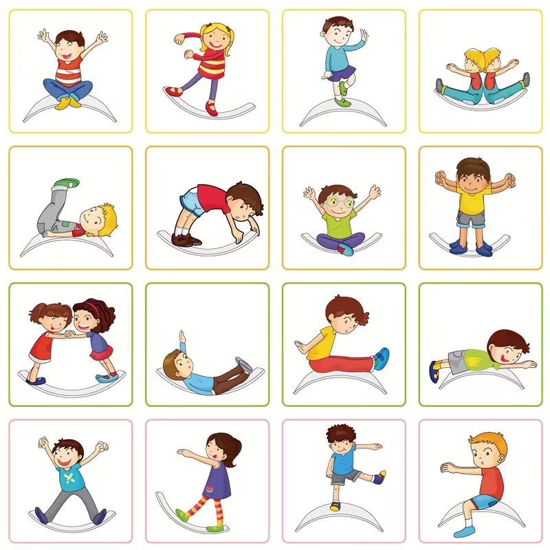 Tabla de Equilibrio de Madera Natural 🪵🤸♀️ | Balancín Infantil, Entrenamiento de Piernas y Ejercicio Cardiovascular