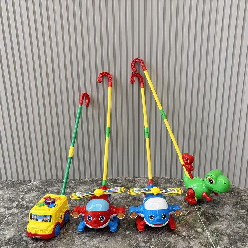 Avión Interactivo Push-Pull Educativo | Juego Sensorial • Sin Baterías • Plástico ABS Duradero • Desarrollo Motriz y Cognitivo • Regalo Perfecto para Navidad, Año Nuevo y Fiestas