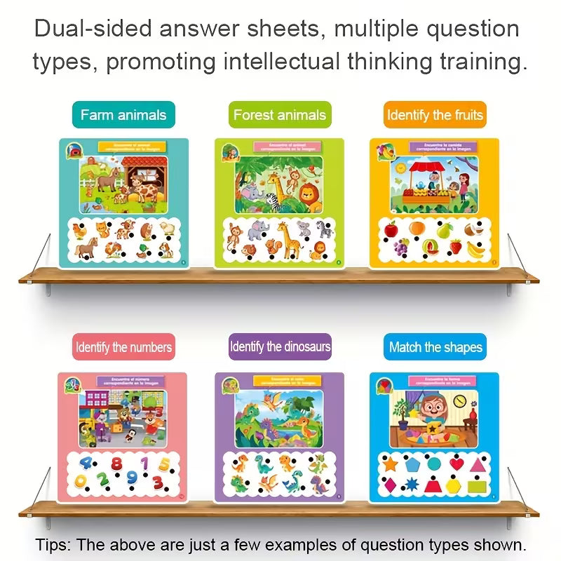 Bolígrafo Lógico + 12 Tarjetas Educativas | Juego de Pensamiento Lógico para Niños