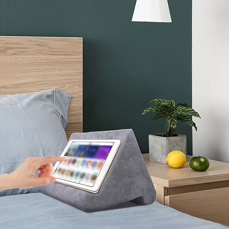 ALMOHADA DE ESPONJA SOPORTE PARA TABLETA – COJÍN ERGONÓMICO PARA IPAD, SAMSUNG, HUAWEI Y TELÉFONOS