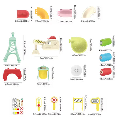 Pista de Agua de Bricolaje para Niños | Tobogán + Bloques de Construcción para Baño