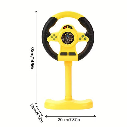 Volante de Simulación para Bebés y Niños | Base Vertical • Giro 360° • Juego de Conducción Educativo • Estimulación Temprana • Juguete Interactivo de Alta Calidad