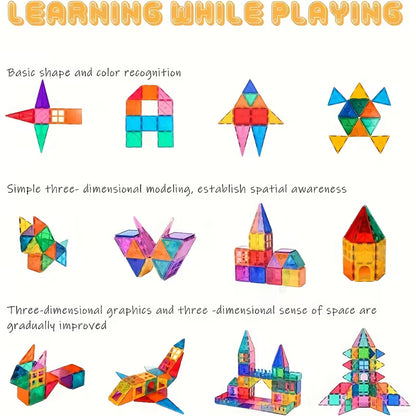 🧲🌈🧠 Bloques Magnéticos Educativos Coloridos | Juguetes Magnéticos para Niños