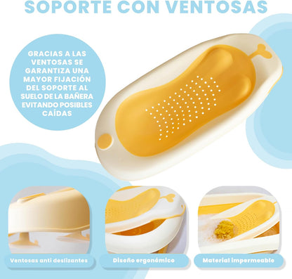 Bañera Plegable Grande con Soporte Antideslizante