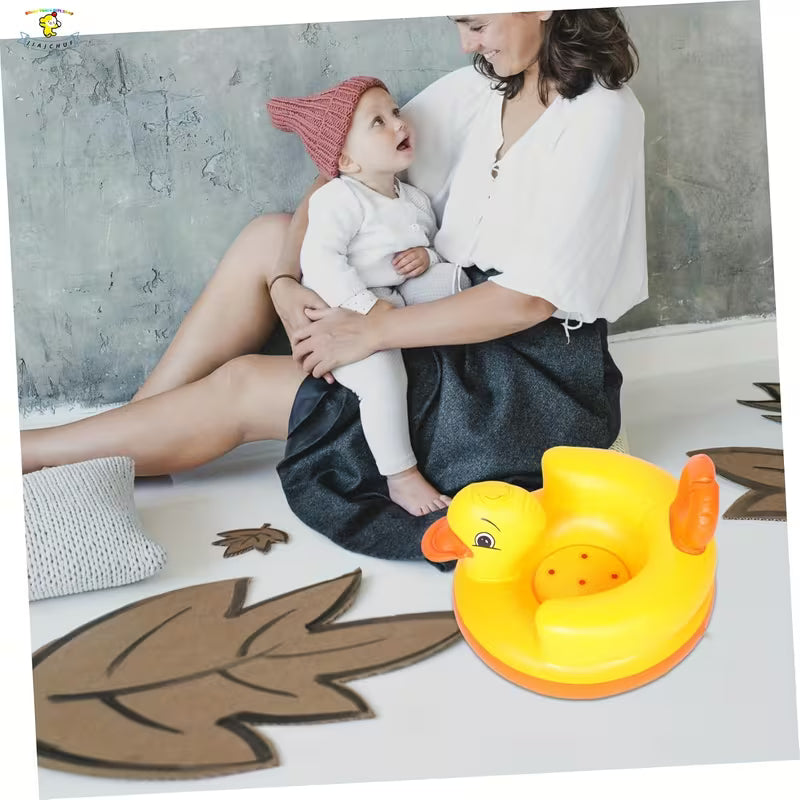 Asiento Inflable para Bebé con Soporte para Tazón | Súper Cómodo • Estable • Portátil • Ideal de 3 a 36 Meses • Perfecto para Alimentación y Juegos