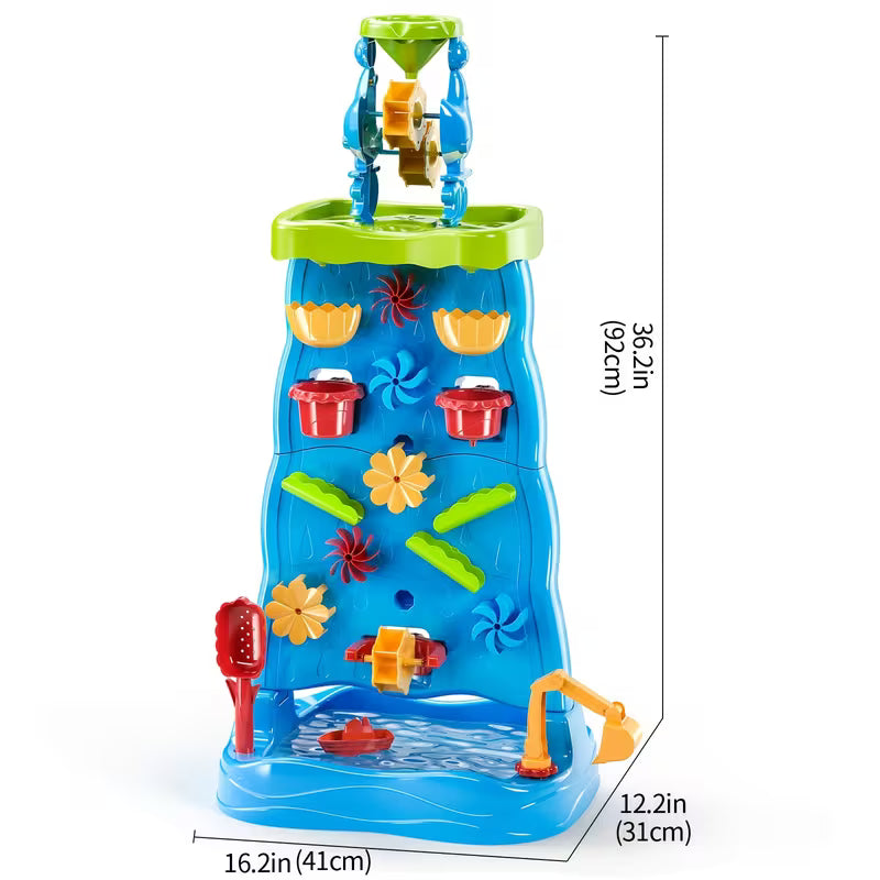 PLANETA DINOSAURO – Mesa de Agua y Arena Doble Cara | Laberinto en Cascada • Grifo Funcional • Juego Sensorial STEM • Exterior/Interior • No Tóxica • Diseño Infantil • Construcción Robusta