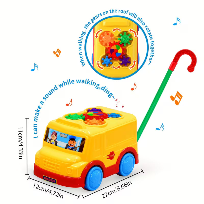 Avión Interactivo Push-Pull Educativo | Juego Sensorial • Sin Baterías • Plástico ABS Duradero • Desarrollo Motriz y Cognitivo • Regalo Perfecto para Navidad, Año Nuevo y Fiestas