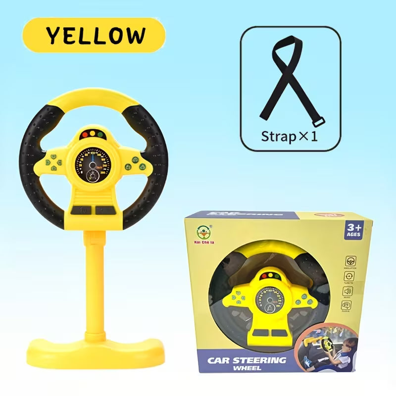 Volante de Simulación para Bebés y Niños | Base Vertical • Giro 360° • Juego de Conducción Educativo • Estimulación Temprana • Juguete Interactivo de Alta Calidad