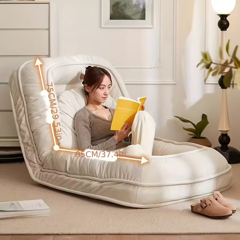 Sofá Convertible 2 en 1 Moderno 🤍🧸 | Asiento Plegable con Espuma Viscoelástica &amp; Diseño Perezoso