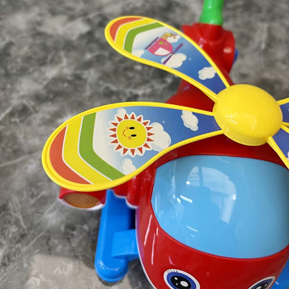 Avión Interactivo Push-Pull Educativo | Juego Sensorial • Sin Baterías • Plástico ABS Duradero • Desarrollo Motriz y Cognitivo • Regalo Perfecto para Navidad, Año Nuevo y Fiestas