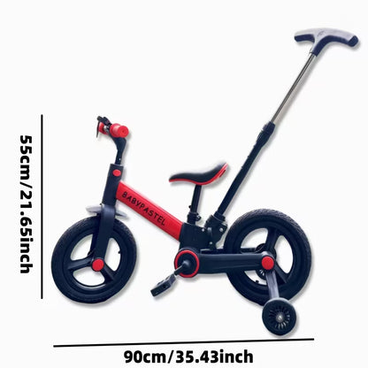 Bicicleta de Equilibrio 6 en 1 para Niños | Con Mango de Empuje, Frenos y Soporte | Ideal 1 a 3 Años