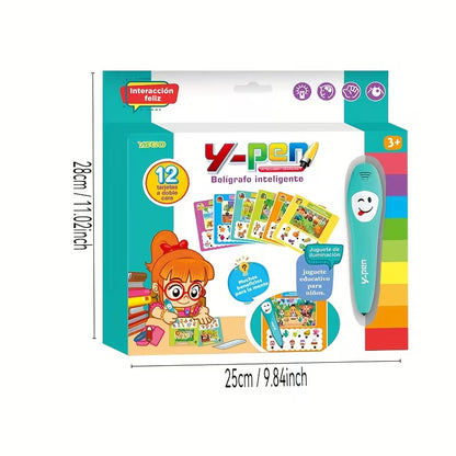 Bolígrafo Lógico + 12 Tarjetas Educativas | Juego de Pensamiento Lógico para Niños