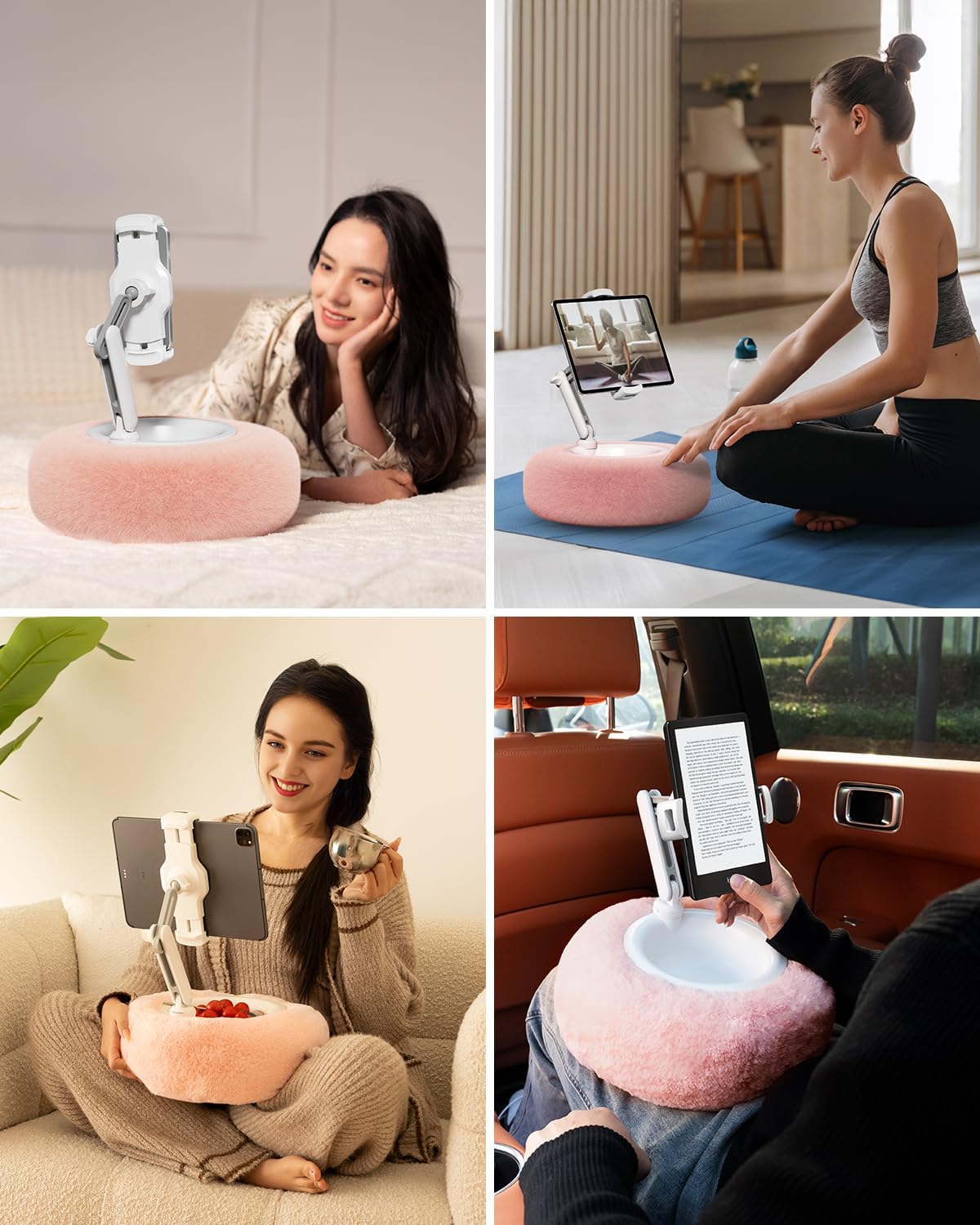 Soporte de Teléfono de Almohada de Felpa Plegable 360°