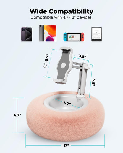 Soporte de Teléfono de Almohada de Felpa Plegable 360°