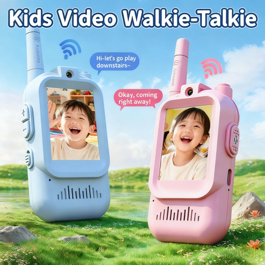 Walkie Talkies de Video para Niños | Radio de Dos Vías con Cámara y Alcance de 1500 Pies | Diversión y Comunicación para 3 a 12 Años