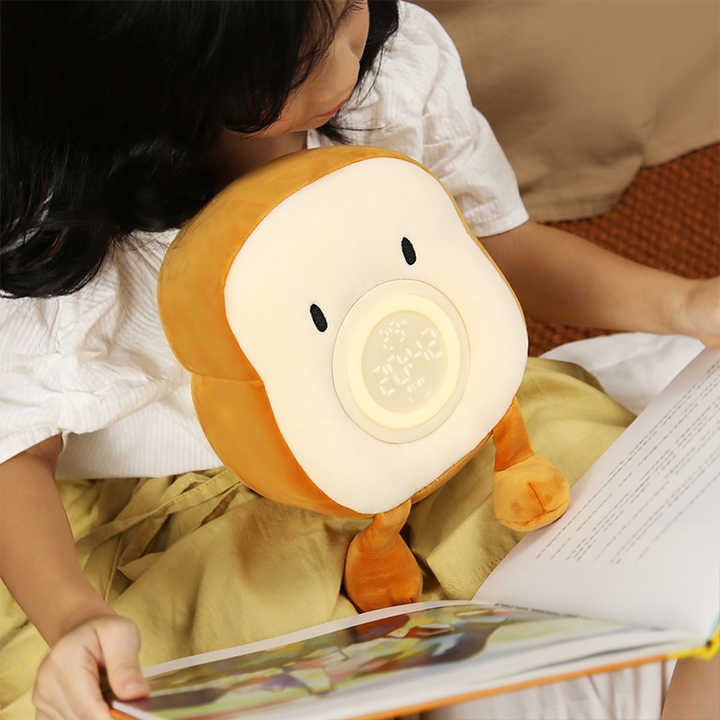 Reloj Despertador de Felpa con Forma de Tostada