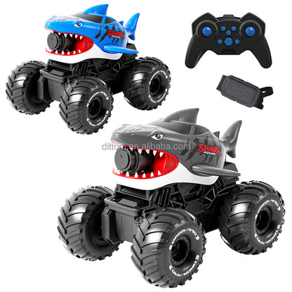 🚙💦 Camión Monstruo RC Tiburón 2.4 GHz | Vehículo Anfibio Todoterreno Agua y Tierra
