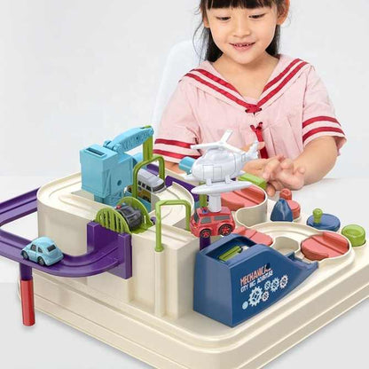 Racing Rail Adventure – Puzzle City Rescue!