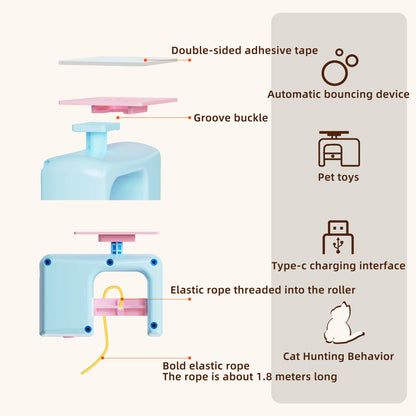 VARITA ELÉCTRICA REALISTA PARA GATOS – JUGUETE INTELIGENTE ECOLÓGICO DE CAZA Y EJERCICIO