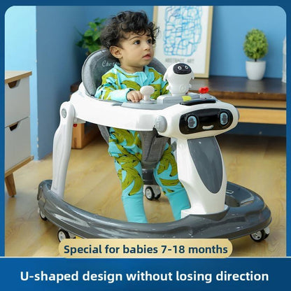 👶🎶✨ Andador de Actividades Musicales Todo en Uno | Base de Balancín | Asiento Ajustable | Bandeja de Juego Desmontable