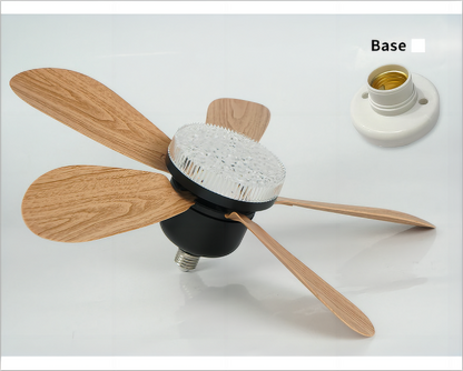 Ventilador LED de Techo E27 – 20,5” con Enchufe de Luz, 5 Aspas, 3 Velocidades y 3 Niveles de Temperatura de Color