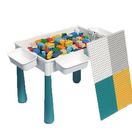 🧩🧱✨ Mesa de Bloques de Construcción Multifuncional | Juguete Educativo de Partículas Grandes | Compatible con LEGO