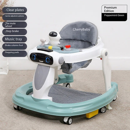 👶🎶✨ Andador de Actividades Musicales Todo en Uno | Base de Balancín | Asiento Ajustable | Bandeja de Juego Desmontable