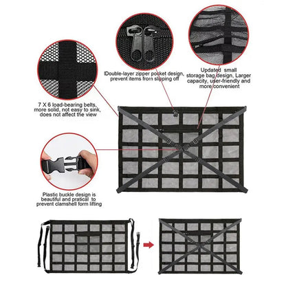 Bolsa de Almacenamiento para Techo de Coche — Red Interior de Carga Transpirable, Segura y de Gran Capacidad