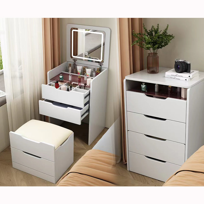 Tocador Moderno con Espejo LED y Cajonera Multifuncional