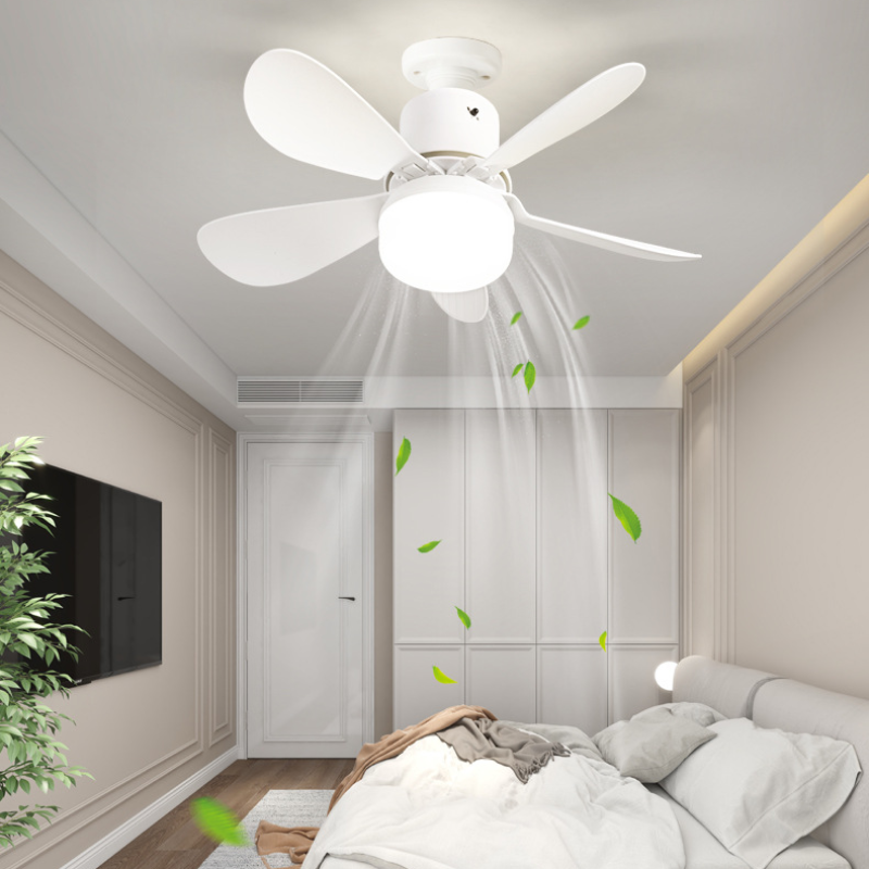 Ventilador LED de Techo E27 – 20,5” con Enchufe de Luz, 5 Aspas, 3 Velocidades y 3 Niveles de Temperatura de Color