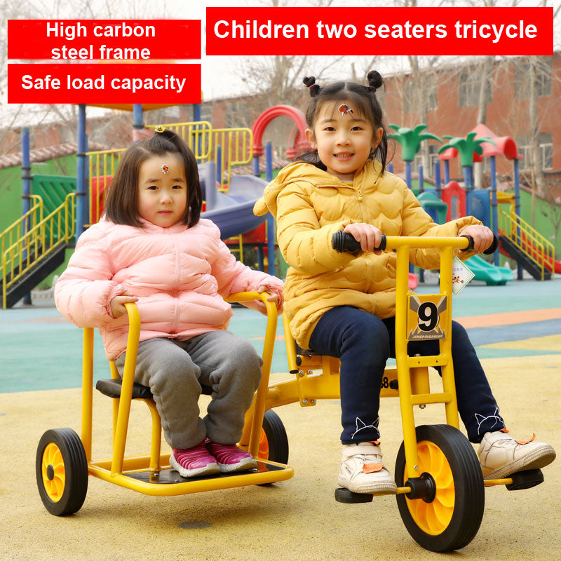 Triciclo de Acero de Alto Carbono para Niños – Bicicleta Infantil para Preescolar y Jardín (1 a 8 Años) con Uso para 2 Personas