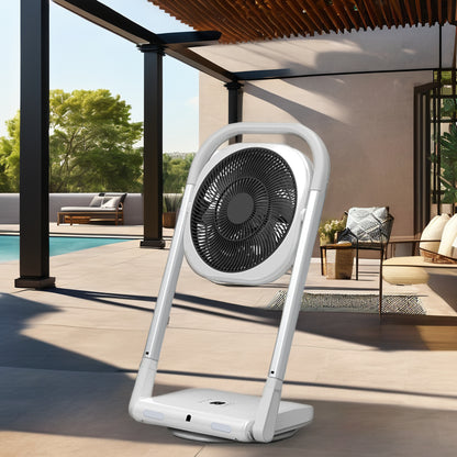 Ventilador Portátil Retráctil y Plegable con USB – Circulación de Aire Giratoria con Control Remoto