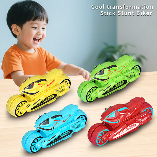 🏍️🔥✨ Motocicleta de Juguete Transformable Stunt para Niños | Vehículo Multifuncional de Inercia | Mini Coche Drifting Infantil
