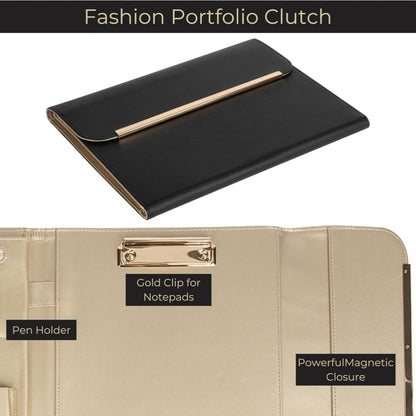 Carpeta de Cartera de Cuero Vegano Beige
