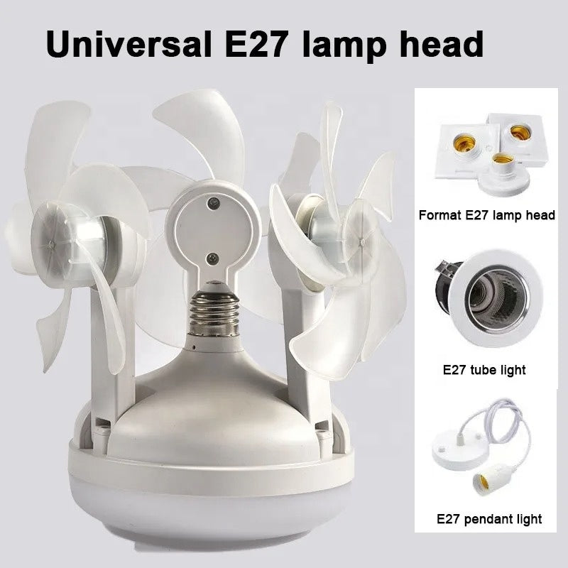 Lámpara de Techo Moderna con Ventilador Silencioso y Control Remoto