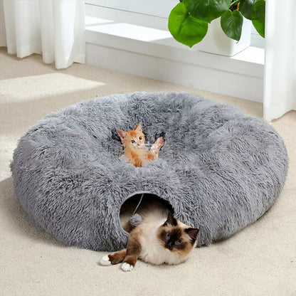 Nido Cómodo con Túnel para Gatos