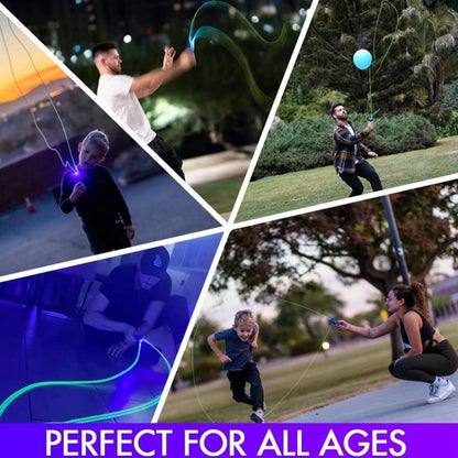 String Shooter Glow In The Dark – Lazo Luminoso Giratorio USB Recargable | Juguete Antiestrés, Divertido y Perfecto para Regalo