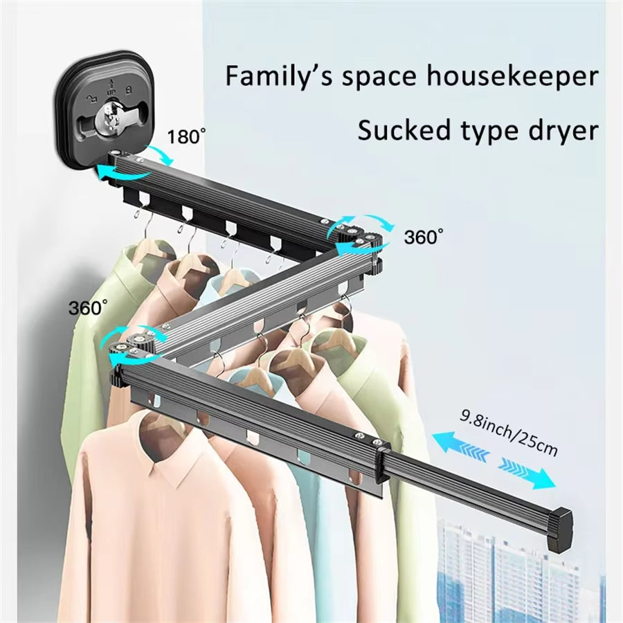 Tendedero de Ropa Plegable de Metal para Pared