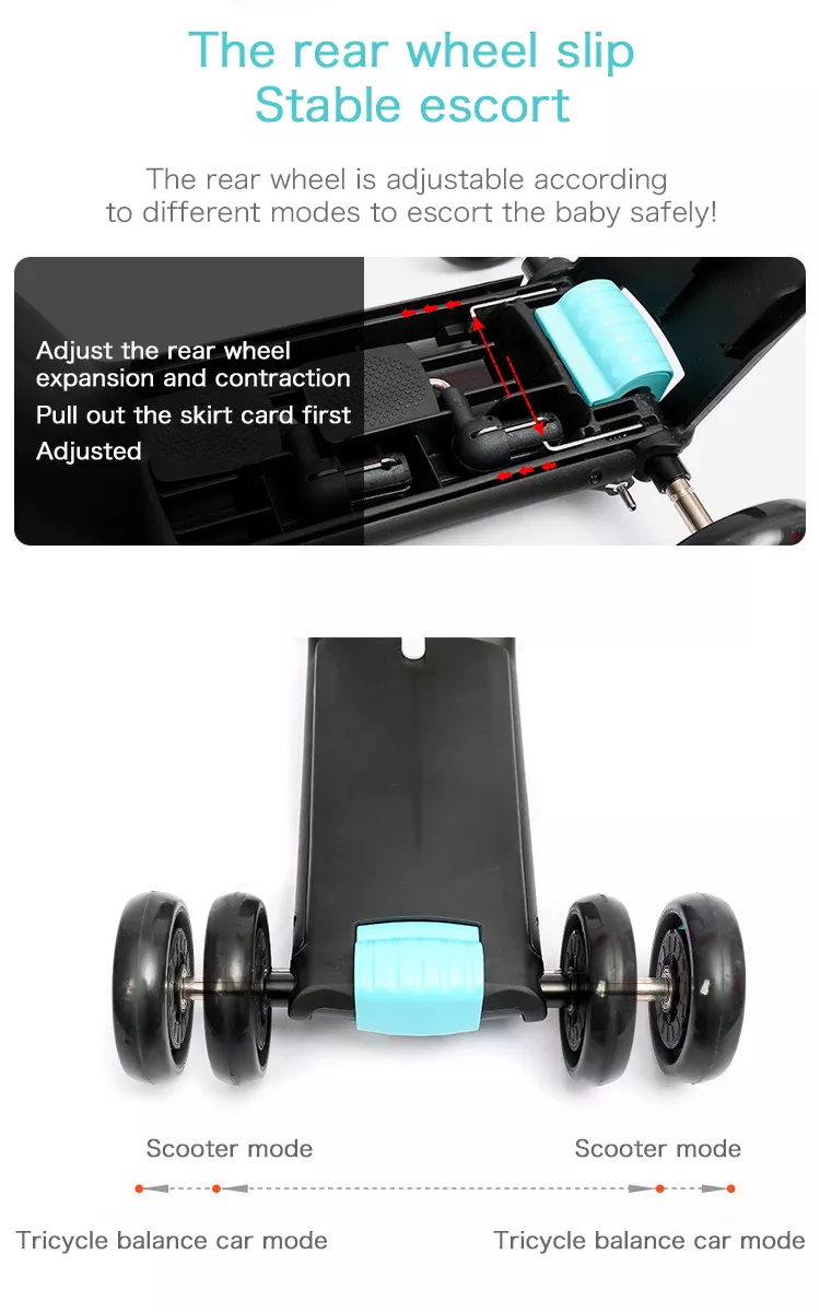 Triciclo Multifuncional 3 en 1 para Bebés | Scooter • Correpasillos • Patineta de 3 Ruedas • Evolutivo • Estable • Ideal para Primera Movilidad