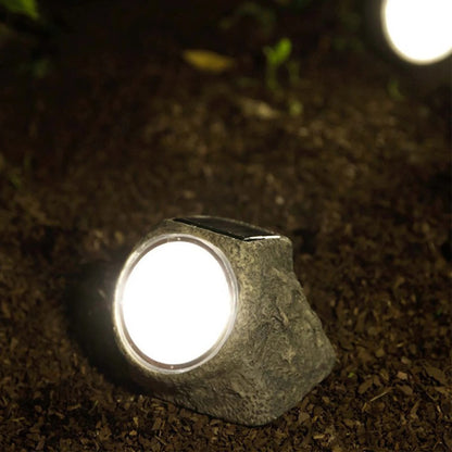 Luz de Piedra Solar Decorativa para Jardín