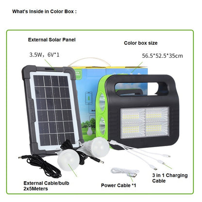 Luz LED Solar y USB 200W
