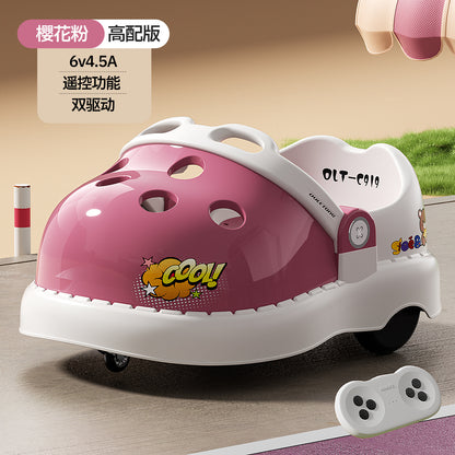 🚗💥✨ Auto de Choque Eléctrico 12V para Niños | Giro 360° con Luces y Control Remoto