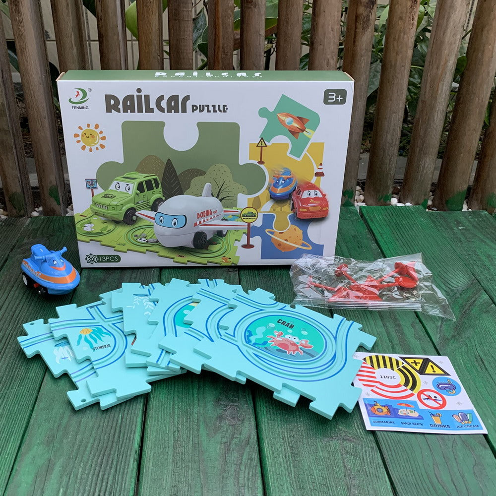 Rompecabezas DIY con Pista de Coches